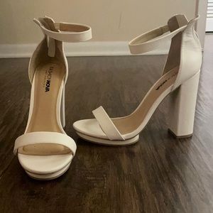 Fashion Nova White Heels (6 inch)
